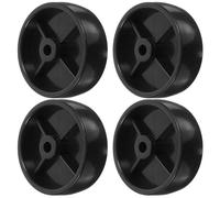 KAILIKETIY Jeu de 4 roulettes Noires en PP 3 Pouces pour Chauffage de Terrasse, Remplacement Rapide et Installation Facile pour Chariot de Rangement Extérieur en Restaurants