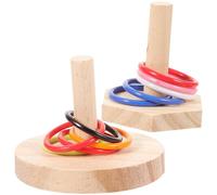 KAILIKETIY Jouets pour Perroquets 2 Set en Bois et Plastique Surface Lisse pour Entraînement D'intelligence Cage, Formes Rondes et Hexagonales Couleur Aléatoire