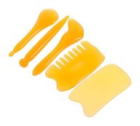 KAILIKETIY Kit de Massage Visage en Résine Naturelle 1 Set Outil Gua Sha, Stylo Acupoint, Peigne et Bâton de Grattage pour Corps et Cou, Portable et Améliore la Peau