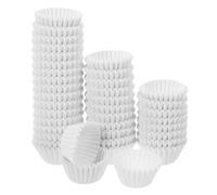 KAILIKETIY Lot de 1000 Caissettes en Papier Blanc pour Cupcakes et Muffins, Faciles à Utiliser et Jetables, Pâtisserie de Noël et Autres Fêtes