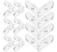 KAILIKETIY Lot de 15 Équerres D'angle en Acrylique Transparentes L-forme, Fixations Solides et Pratiques pour Maison et Présentation, Supports Anti-humidité