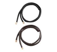 KAILIKETIY Lot de 2 Élastiques à Cheveux en Cuir Épais pour Queue de Cheval Accessoires Cheveux Noirs et Marron Foncé pour Femmes Maintien Confortable et Décoration Coiffure