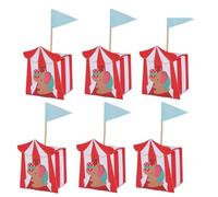 KAILIKETIY Lot de 20 Boîtes à Dragées en Papier Rouge Design Éléphant Cartoon, Emballage Créatif pour Fête D'anniversaire, Utilisation Multiple et Possibilité D'écrire le Nom de L'garçon