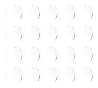 KAILIKETIY Lot de 20 Feuilles Acryliques Rondes Blanches 7,5 Cm pour Porte-clés, Surface Lisse et Résistante aux Rayures, pour Artisanat et Création de Bijoux