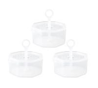 KAILIKETIY Lot de 3 Mini Tasses à Bulles Transparentes en Polypropylène, Capacité Grosse, Dispositif Manuel de Nettoyage Visage pour Mousse Fine, Outil Pratique pour Soin Facial Quotidien