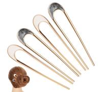 KAILIKETIY Lot de 4 Agrafes Cheveux en Alliage Forme U pour Femmes, Design Élégant et Polyvalent, pour Mariages et Usage Quotidien