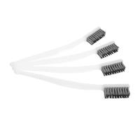 KAILIKETIY Lot de 4 Brosses Métalliques en Acier à 3 Rangées pour Nettoyage Minutieux, Brosse à Dents Rigide pour Éliminer Rouille et Saleté Industrielle