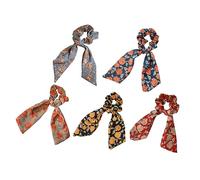 KAILIKETIY Lot de 5 Chouchous pour Cheveux Créatifs Élastiques Doux Multicolores Adaptés aux Cheveux Épais Accessoires de Mode et Filles Usage et Événements