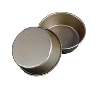 KAILIKETIY Moule à Hamburger Rond Rapide en Acier Carbone Doré, 2pcs Antiadhésif pour Pâtisserie et Cheesecakes Maison