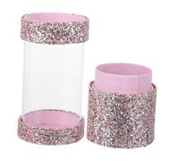 KAILIKETIY Organisateur De Pinceaux De Maquillage Transparent Avec Paillettes Support à Deux Compartiments Pour Outils Cosmétiques Et Accessoires De Beauté