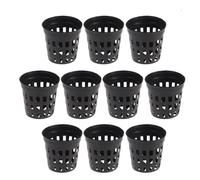 KAILIKETIY Panier de Plantation Hydroponique Noir en Plastique 10pcs pour Aquarium Trous Multiples, Facile à Nettoyer, pour Herbes Aquatiques et Décoration de Plantes en Sol