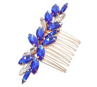 KAILIKETIY Peigne à Cheveux Mariage Chic en Alliage Bleu, Accessoire Élégant et Scintillant pour Créer des Coiffures Époustouflantes Lors de Banquets