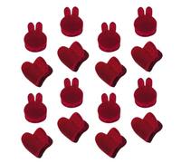 KAILIKETIY Pinces à Cheveux Design Compact Décoratif Forme Cœur et Tête de Lapin en Tissu Rouge Lot de 16 pour Routine Beauté du Matin