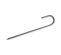 KAILIKETIY Piquets d'ancrage au Sol en Acier Galvanisé pour Trampoline et Balançoire, Forme J, Insertion Ferme et Résistance au Vent, Accessoires Extérieurs Robustes