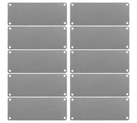 KAILIKETIY Plaques Nominatives Pouvant être Suspendues Lot de 10 Soi-même en Acier Inoxydable pour Gravure, Plaques Métalliques Vierges Multifonctionnelles pour Jardin et Fête