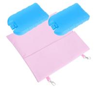 KAILIKETIY Pochette rafraîchissante Rose pour Hamster et Petits Animaux avec 2 Pains de Glace réutilisables, Anti-Condensation, réduction des déchets, Accessoire de Cage d'été pour Hot