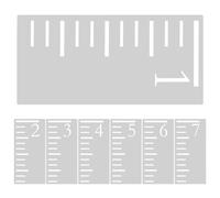 KAILIKETIY Pochoir D'échelle Réutilisable en Plastique Blanc 7 Pièces Règle de Croissance Précise pour Garçon et Filles, pour Activités de Dessin et Apprentissage