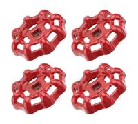 KAILIKETIY Poignée de Roue en Fer Rouge 4pcs pour Vanne, Haute Performance Installation Facile, Remplacement pour Robinet et Vanne Industrielle