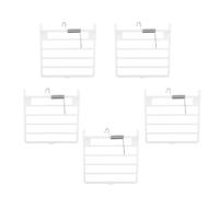KAILIKETIY Porte à Ressort Suspendue pour Cage à Oiseaux 5pcs en Plastique Blanc, Design Ergonomique, Facile à Installer, Accessoire pour Boîte à Nourriture Fixe