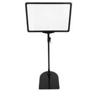 KAILIKETIY Présentoir Publicitaire Noir en Plastique pour Affiches A4 Hauteur Réglable de 35 à 60 Cm, Design Multifonctionnel et Installation Facile, pour Concerts et Performances