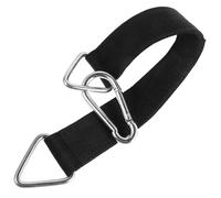 KAILIKETIY Sangle de Balançoire Extérieure Noire en PU et Nylon 50 Cm Crochet Résistant pour Hamac et Fauteuil Suspendu Usage Intérieur et Extérieur