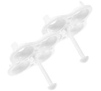 KAILIKETIY Support à Œufs en Plastique Résistant Chaleur 4 Cases pour Cuisson Vapeur, Multifonction, pour Œufs et Légumes Cuisine, Lot de 2 Pièces
