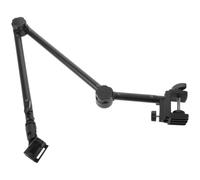 KAILIKETIY Support de Microphone de Bureau Noir en Métal avec Base en Plastique, Rotation 360° pour Enregistrement Studio et Sessions de Diffusion en Direct