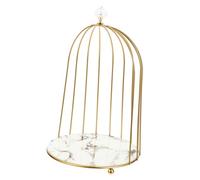 KAILIKETIY Support De Rangement Multifonctionnel Fer Présentoir Élégant Pour Cosmétiques Bijoux Et Desserts Étagère à Maquillage Forme De Cage à Oiseaux Pour Décoration De Bureau Et