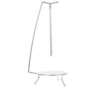 KAILIKETIY Support pour Brochettes en Acier Inoxydable Grille et Bac à Graisse 2 Brochettes Incluses Conçu pour Camping et Barbecues en Extérieur