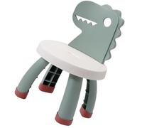 KAILIKETIY Tabouret pour Garçon et Filles Dossier Dinosaure Vert, Chaise de Dos D'écolier en PP et PVC, Tabouret Anti-Chute pour Tout-Petits, Chaise d'apprentissage Stable et Antidérapante