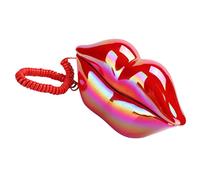 KAILIKETIY Téléphone Fixe à Lèvres Rouges Filaire en Abs Léger et Créatif pour Décoration de Bureau ou Maison, Design Original et Style