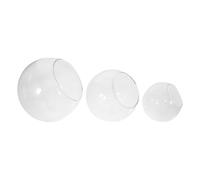 KAILIKETIY Terrarium Végétal en Verre 3pcs Bouche Oblique, Surface Lisse, Facile à Décorer, Solide, pour Maison et Hôtel