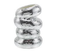 KAILIKETIY Vase à Fleurs Spirale Miroir Argenté Vase Sculptural Abstrait Disco Brillant Décoration Élégante pour Maison Salle de Bain et Centre de Table
