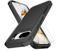 KaiMai Coque pour Pixel 9A [3 m de qualité militaire contre les chutes] [antidérapant] [2 protections d'écran TPE HD] Coque intégrale résistante aux chocs pour Google Pixel 9A 6,3" (noir)