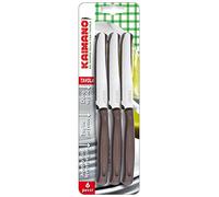 Kaimano Dinamik KDN021506 - Lot de 6 Couteaux de Table, Lame dentelée, Couleurs Assorties