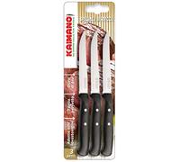 Couteaux à steak Kaimano KPM031403N Premium, acier inoxydable, noir, 3 unités