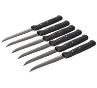 Kaimano KPM031406N Set de 6 Couteau à Viande, Acier Inoxydable, Noir, 28 x 10 x 2 cm
