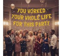 Kainds Décorations de fête de départ à la retraite, grandes lettres grasses de 19,6 cm, décoration de fête de départ à la retraite joyeuse pour amis, Blingbling, lettres antidérapantes et paillettes