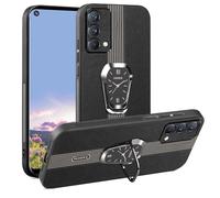Kainevy Coque de protection pour Realme GT Master Edition - Avec anneau de support en métal - En silicone souple - Anti-chocs - Realme GT Master Edition - Durable - Pour homme et femme - Noir