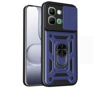 Kainevy Coque pour Infinix Note Edge 5G avec Cache Camera et Anneau Support Metal, Housse Etui Protection Antichoc Militaire renforcée pour Infinix Note Edge 5G, Homme (Bleu)