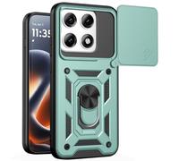 Kainevy Coque pour Motorola Edge 70 Pro avec Cache Camera et Anneau Support Metal, Housse Etui Protection Antichoc Militaire renforcée pour Motorola Edge 70 Pro, Homme (Vert)