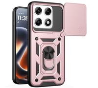 Kainevy Coque pour Motorola Edge 70 Pro avec Cache Camera et Anneau Support Metal, Housse Etui Protection Antichoc Militaire renforcée pour Motorola Edge 70 Pro, Homme (Or Rose)