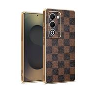 Kainevy Coque pour Oppo A5m, Etui Antichoc Cuir Silicone Ultra Fine pour Oppo A5m avec Camera Protection, Housse Motif Leopard Chic Luxe Aesthetic (À Carreau)
