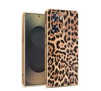 Kainevy Coque pour Oppo A77s, Etui Antichoc Cuir Silicone Ultra Fine pour Oppo A77s avec Camera Protection, Housse Motif Leopard Chic Luxe Aesthetic (Leopard)