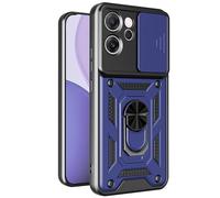 Kainevy Coque pour Oppo Reno 14F avec Cache Camera et Anneau Support Metal, Housse Etui Protection Antichoc Militaire renforcée pour Oppo Reno 14F, Homme (Bleu)