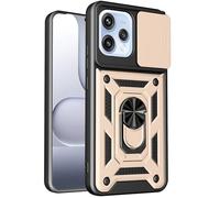 Kainevy Coque pour Oppo Reno 15 F avec Cache Camera et Anneau Support Metal, Housse Etui Protection Antichoc Militaire renforcée pour Oppo Reno 15 F, Homme (Doré)