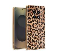 Kainevy Coque pour Realme 12x, Etui Antichoc Cuir Silicone Ultra Fine pour Realme 12x avec Camera Protection, Housse Motif Leopard Chic Luxe Aesthetic (Leopard)