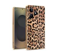 Kainevy Coque pour Realme C53, Etui Antichoc Cuir Silicone Ultra Fine pour Realme C53 avec Camera Protection, Housse Motif Leopard Chic Luxe Aesthetic (Leopard)