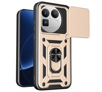 Kainevy Coque pour Realme GT 8 Pro avec Cache Camera et Anneau Support Metal, Housse Etui Protection Antichoc Militaire renforcée pour Realme GT 8 Pro, Homme (Doré)