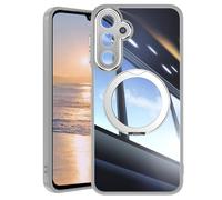 Kainevy Coque pour Samsung A16 5G&4G Transparente Compatible avec MagSafe, Etui Antichoc Militaire pour Samsung Galaxy A16 avec Protection Camera & Support Anneau Rotatif à 360° (Gris)